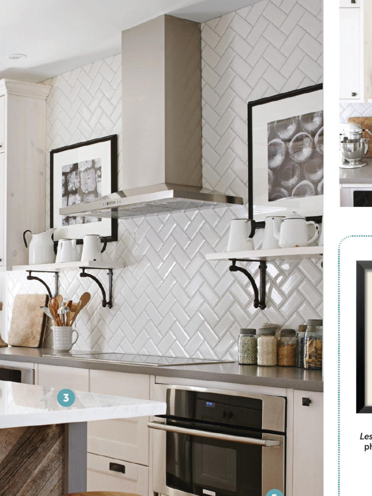 Modern herringbone pattern to give unique elements to your kitchen 23