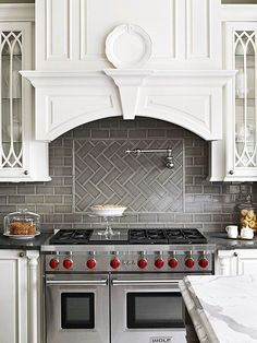 Modern herringbone pattern to give unique elements to your kitchen 25