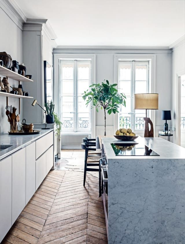 Modern herringbone pattern to give unique elements to your kitchen 28