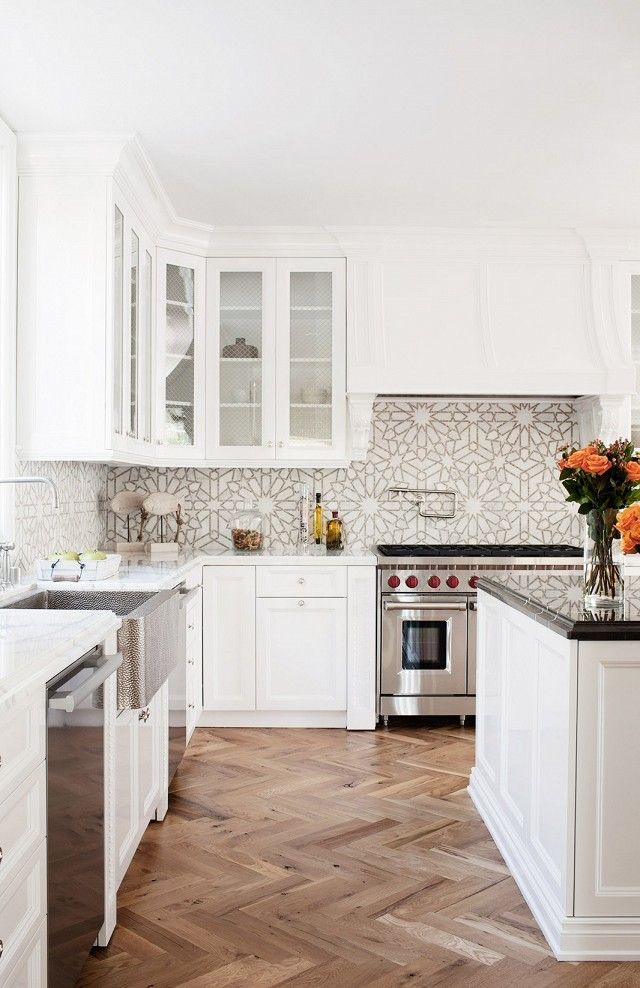 Modern herringbone pattern to give unique elements to your kitchen 35