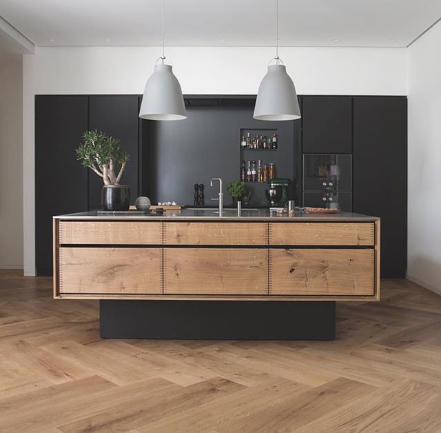 Modern herringbone pattern to give unique elements to your kitchen 41