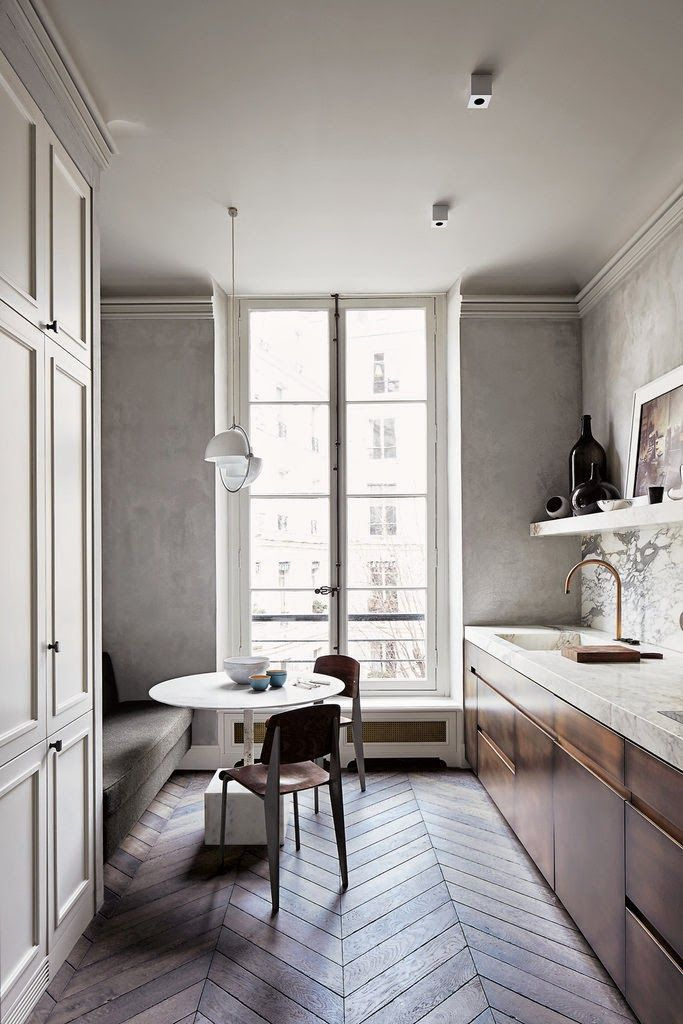 Modern herringbone pattern to give unique elements to your kitchen 42