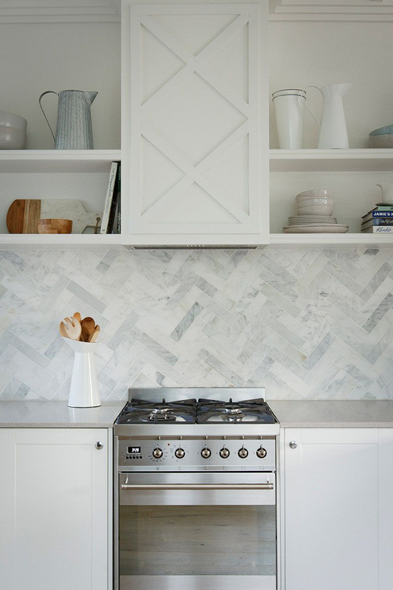 Modern herringbone pattern to give unique elements to your kitchen 45