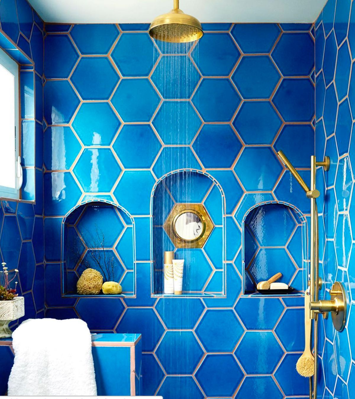 50 Unique Honeycomb Tile To Give Your Bathroom A New Look ~ Matchness.com