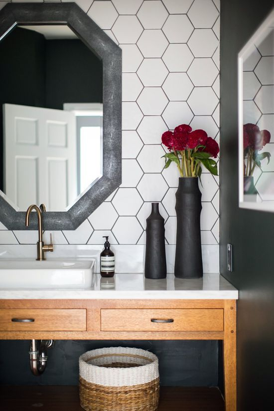 Unique honeycomb tile to give your bathroom a new look 09