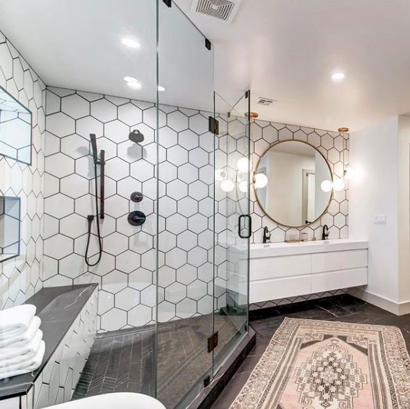 Unique honeycomb tile to give your bathroom a new look 16