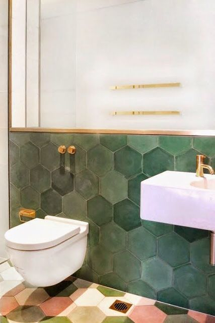 Unique honeycomb tile to give your bathroom a new look 17