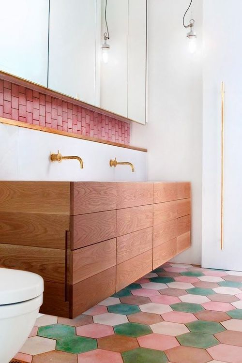 Unique honeycomb tile to give your bathroom a new look 22