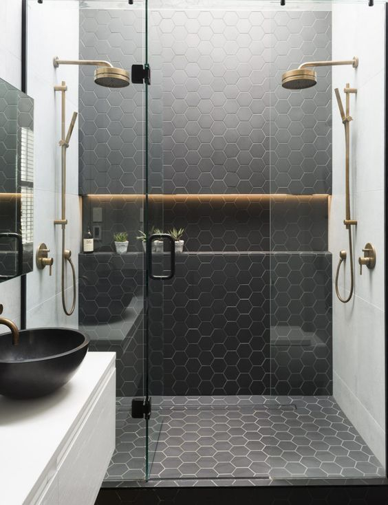 Unique honeycomb tile to give your bathroom a new look 25