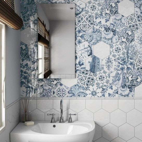 Unique honeycomb tile to give your bathroom a new look 28