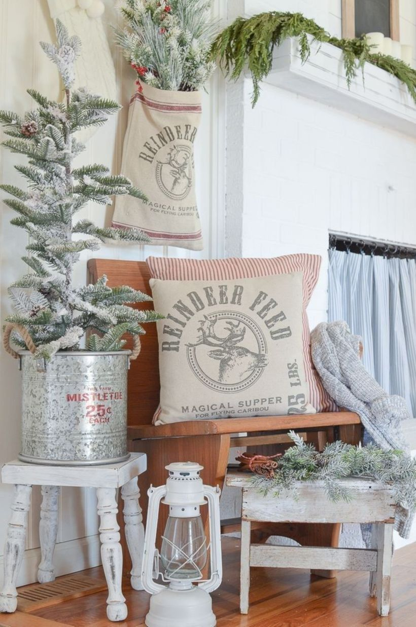 Adorable farmhouse christmas decor ideas 50