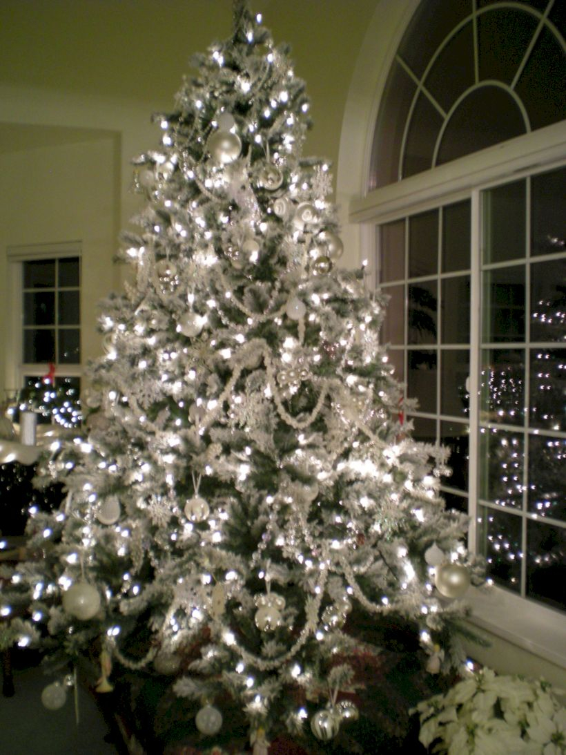 Awesome silver and white christmas tree decorating ideas 16