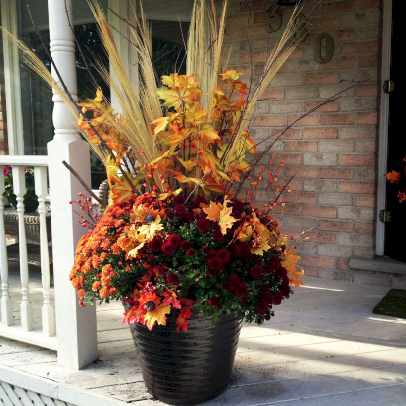 Colorful winter planters for your outdoor decorations 23