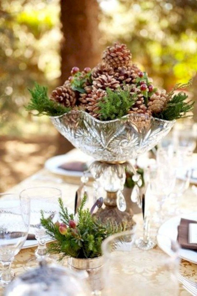 51 Easy Winter Centerpiece Decoration Ideas to Try ~ Matchness.com