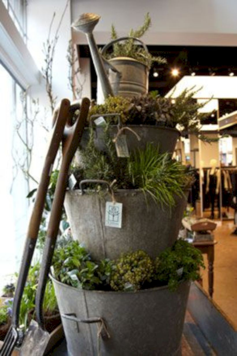 Genius ways to repurpose galvanized buckets this christmas 35