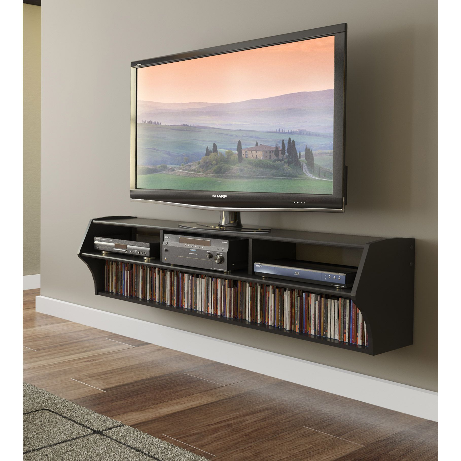 Modern tv stand design ideas for small living room 39