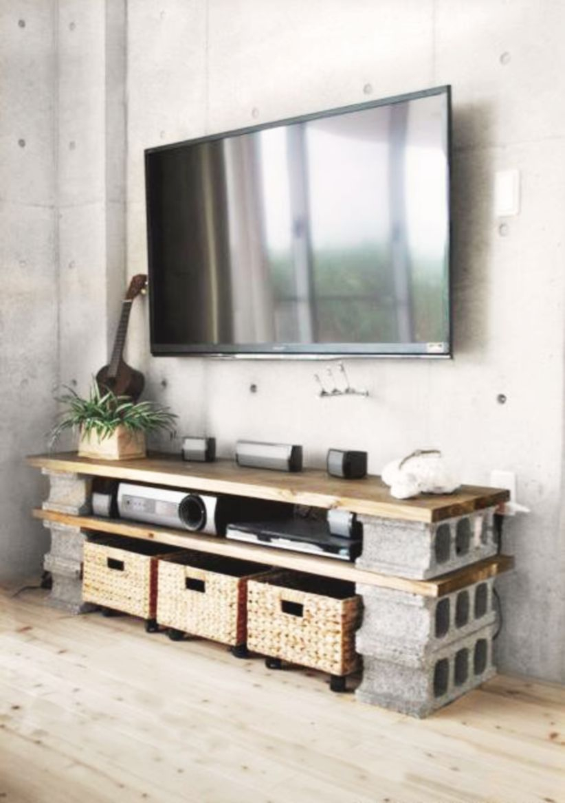 Modern tv stand design ideas for small living room 44