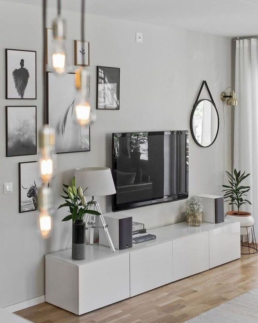 Modern tv stand design ideas for small living room 53