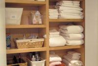 Ways to organizing your chaotic linen closet 01