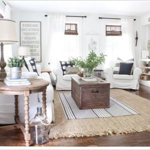 Awesome country farmhouse decor living room ideas 17