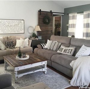 Awesome country farmhouse decor living room ideas 25