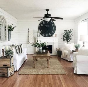 Awesome country farmhouse decor living room ideas 32