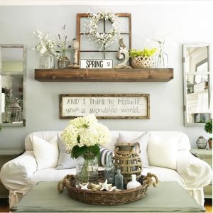 Awesome country farmhouse decor living room ideas 46