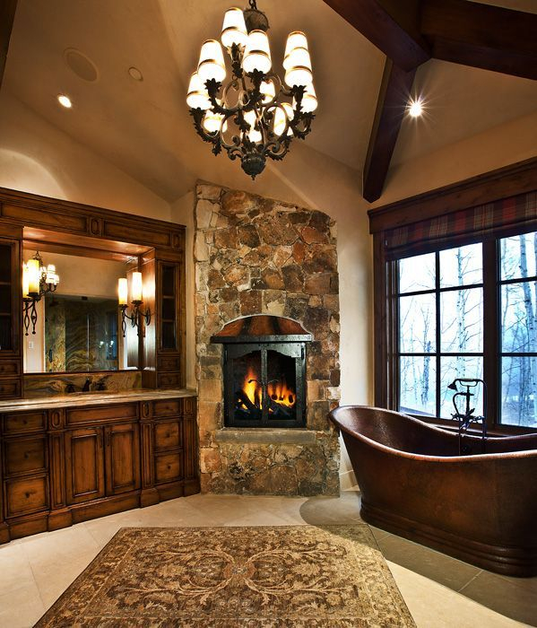 Cozy master bathroom decor ideas 23