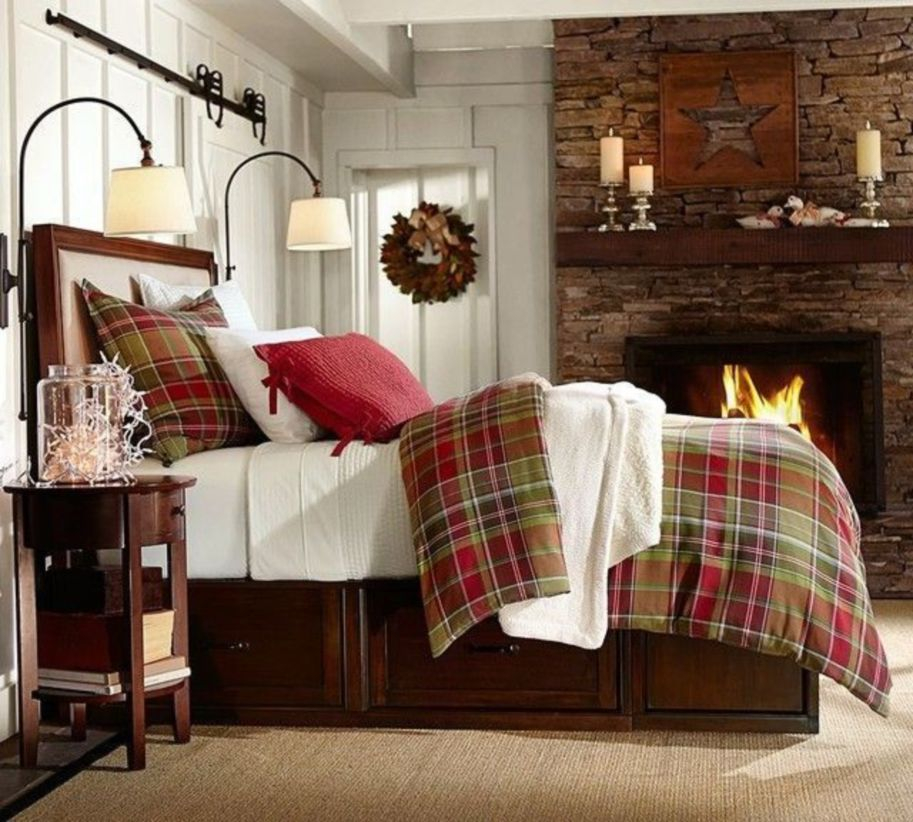 Cozy and beautiful bedroom for winter decor ideas 16
