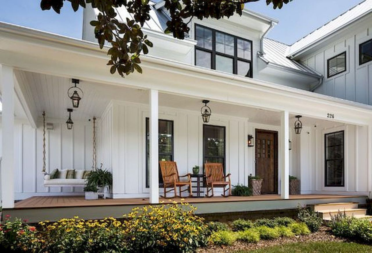 Modern farmhouse exterior design ideas 38