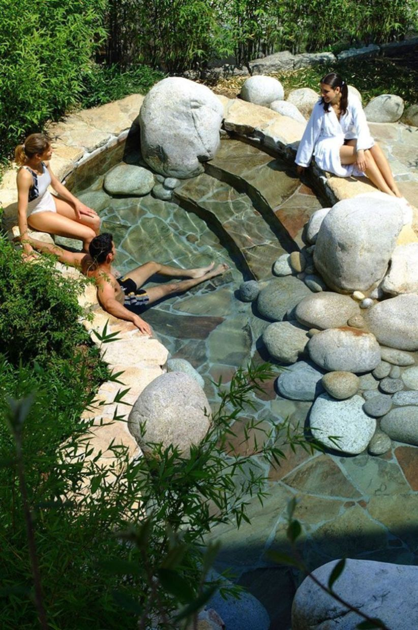 Design a fish pond garden with a waterfall concept 22