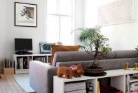 Design a living room in a small space that remains comfortablel 01