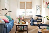 Design a living room in a small space that remains comfortablel 02