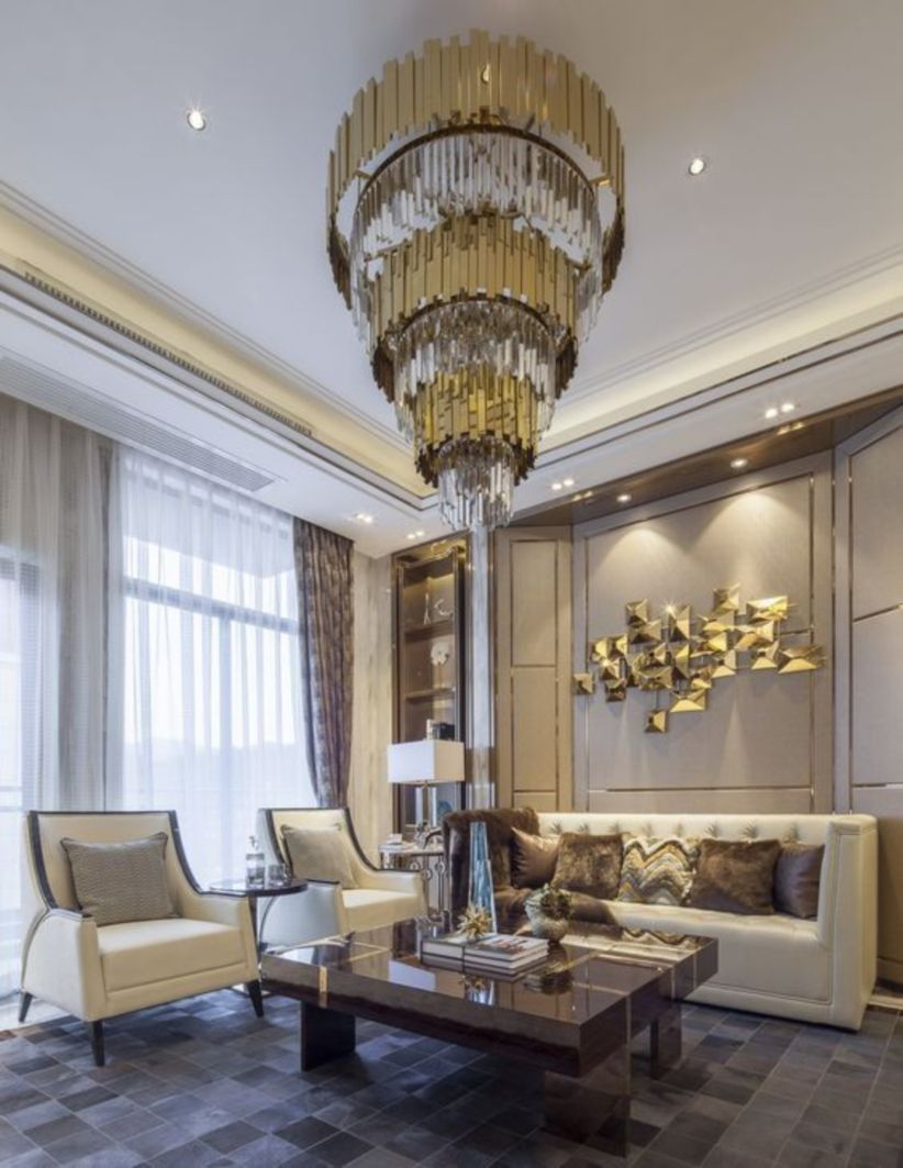 The design of the living room looks luxurious 13