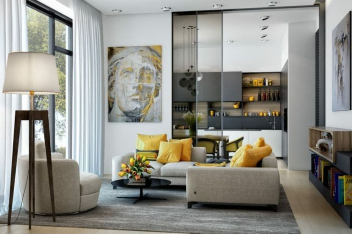 The design of the living room looks luxurious 38