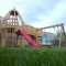 Backyard design ideas with children's slides 04