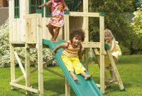 Backyard design ideas with children's slides 06