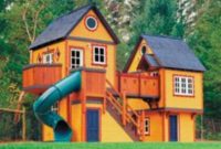 Backyard design ideas with children's slides 08