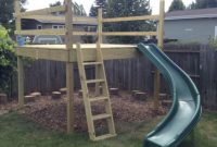 Backyard design ideas with children's slides 10