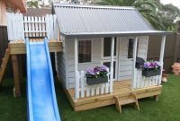 Backyard design ideas with children's slides 11