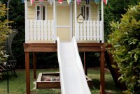 Backyard design ideas with children's slides 15