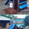 Backyard design ideas with children's slides 17