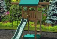 Backyard design ideas with children's slides 18