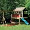 Backyard design ideas with children's slides 19