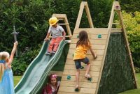 Backyard design ideas with children's slides 21