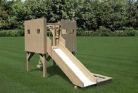 Backyard design ideas with children's slides 24
