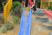 Backyard design ideas with children's slides 25