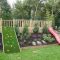 Backyard design ideas with children's slides 35