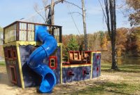 Backyard design ideas with children's slides 39