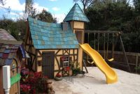 Backyard design ideas with children's slides 43